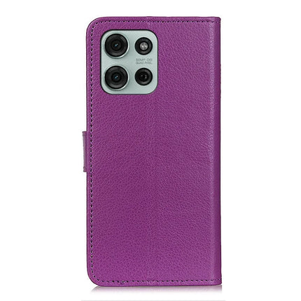 For Motorola Moto G75 5G Wallet Case PU Leather Phone Cover Litchi Texture