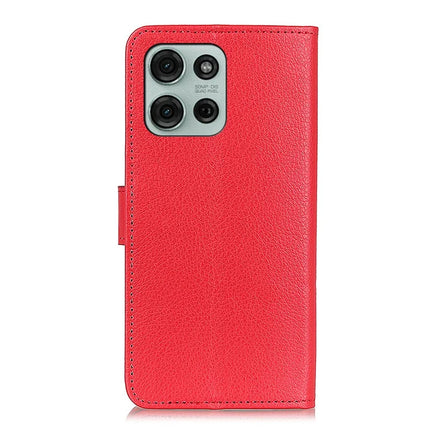 For Motorola Moto G75 5G Wallet Case PU Leather Phone Cover Litchi Texture