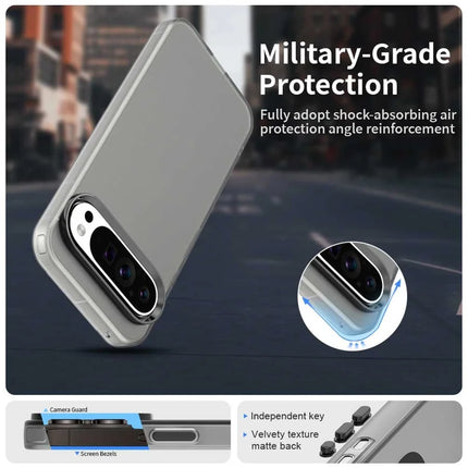 For Google Pixel 9 Pro XL Case PC+TPU+PET Matte Anti-Drop Phone Back Cover