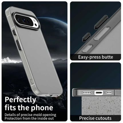 For Google Pixel 9 Pro XL Case PC+TPU+PET Matte Anti-Drop Phone Back Cover