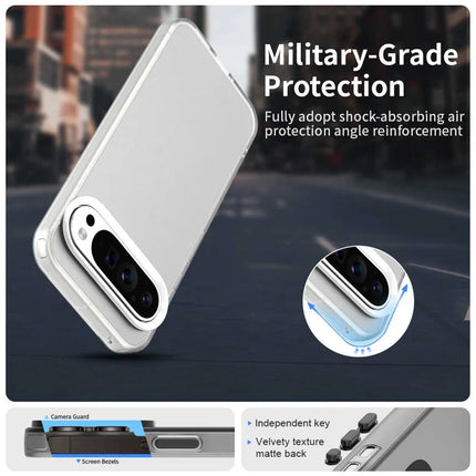 For Google Pixel 9 Pro XL Case PC+TPU+PET Matte Anti-Drop Phone Back Cover