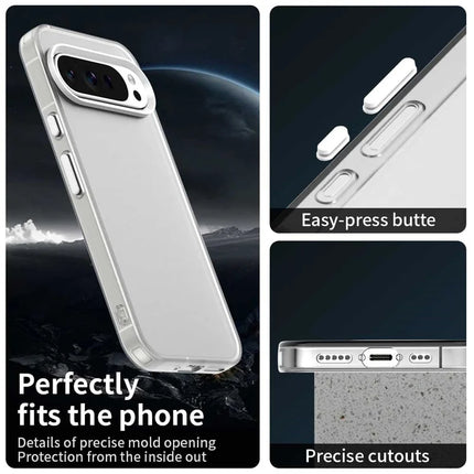 For Google Pixel 9 Pro XL Case PC+TPU+PET Matte Anti-Drop Phone Back Cover