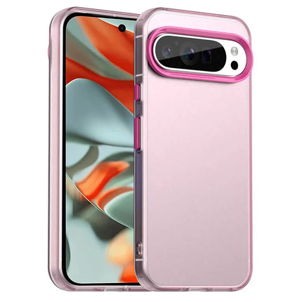 For Google Pixel 9 Pro XL Case PC+TPU+PET Matte Anti-Drop Phone Back Cover - Red
