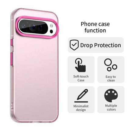 For Google Pixel 9 Pro XL Case PC+TPU+PET Matte Anti-Drop Phone Back Cover