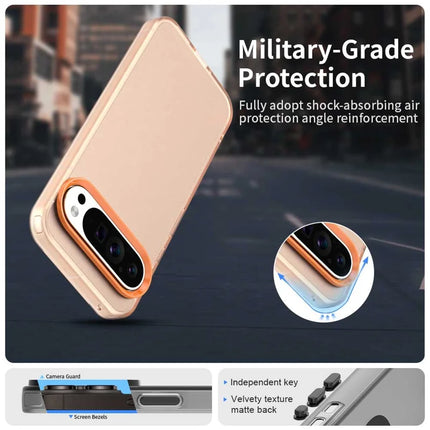 For Google Pixel 9 Pro XL Case PC+TPU+PET Matte Anti-Drop Phone Back Cover