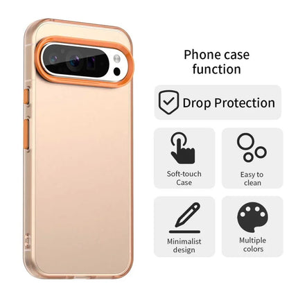 For Google Pixel 9 Pro XL Case PC+TPU+PET Matte Anti-Drop Phone Back Cover