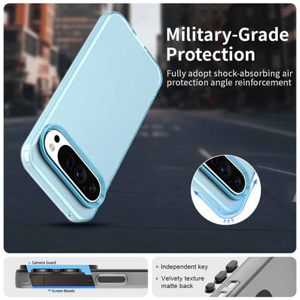 For Google Pixel 9 Pro XL Case PC+TPU+PET Matte Anti-Drop Phone Back Cover