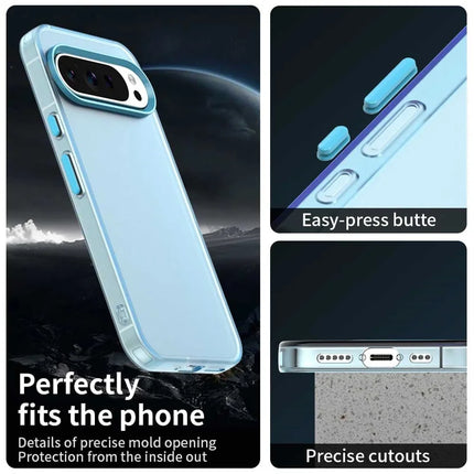 For Google Pixel 9 Pro XL Case PC+TPU+PET Matte Anti-Drop Phone Back Cover