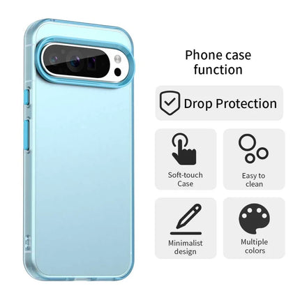 For Google Pixel 9 Pro XL Case PC+TPU+PET Matte Anti-Drop Phone Back Cover
