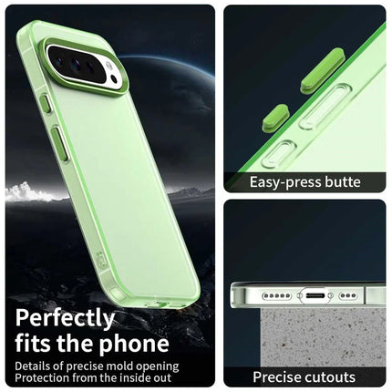 For Google Pixel 9 Pro XL Case PC+TPU+PET Matte Anti-Drop Phone Back Cover