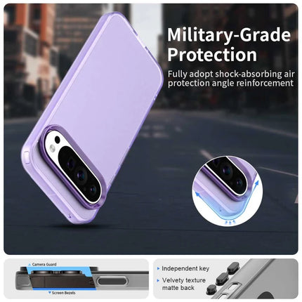 For Google Pixel 9 Pro XL Case PC+TPU+PET Matte Anti-Drop Phone Back Cover