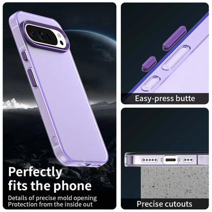 For Google Pixel 9 Pro XL Case PC+TPU+PET Matte Anti-Drop Phone Back Cover