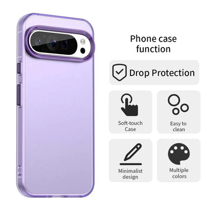 For Google Pixel 9 Pro XL Case PC+TPU+PET Matte Anti-Drop Phone Back Cover