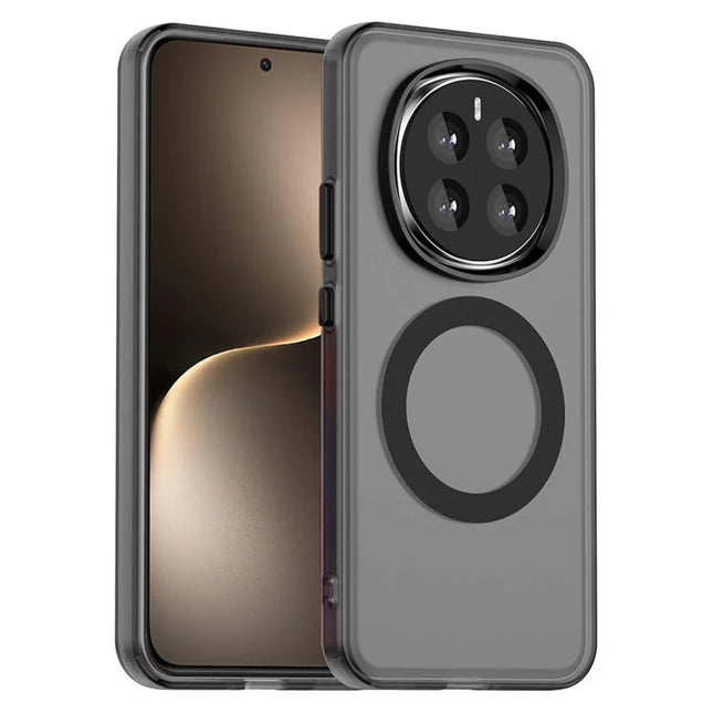For Honor Magic7 5G Case Compatible with MagSafe PC+TPU+PET Anti-Drop Phone Cover - Black