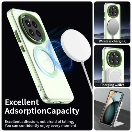 For Honor Magic7 5G Case Compatible with MagSafe PC+TPU+PET Anti-Drop Phone Cover