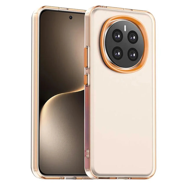 For Honor Magic7 5G Case PC+TPU+PET Matte Anti-Drop Phone Back Cover - Orange