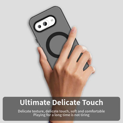 For Google Pixel 9a Case Compatible with MagSafe PC+TPU+PET Anti-Drop Phone Cover