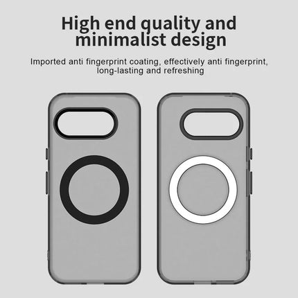 For Google Pixel 9a Case Compatible with MagSafe PC+TPU+PET Anti-Drop Phone Cover
