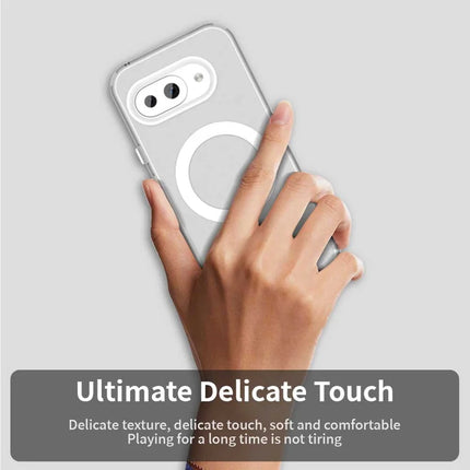 For Google Pixel 9a Case Compatible with MagSafe PC+TPU+PET Anti-Drop Phone Cover