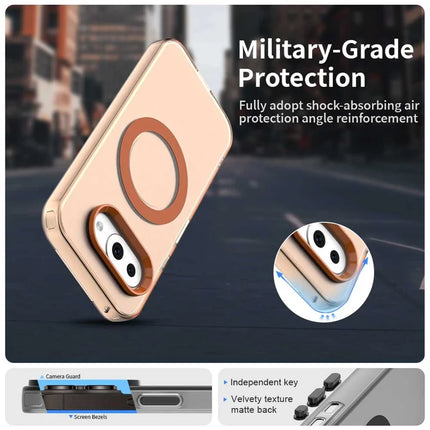 For Google Pixel 9a Case Compatible with MagSafe PC+TPU+PET Anti-Drop Phone Cover