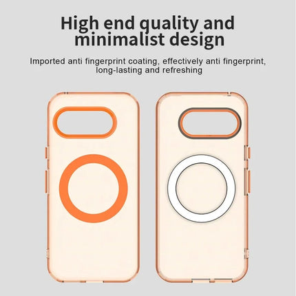For Google Pixel 9a Case Compatible with MagSafe PC+TPU+PET Anti-Drop Phone Cover