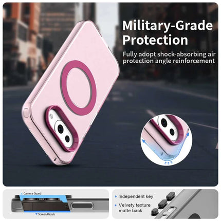 For Google Pixel 9a Case Compatible with MagSafe PC+TPU+PET Anti-Drop Phone Cover