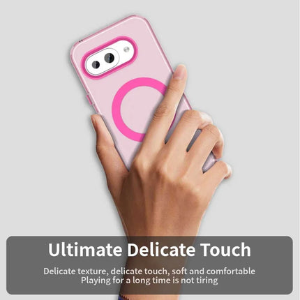 For Google Pixel 9a Case Compatible with MagSafe PC+TPU+PET Anti-Drop Phone Cover