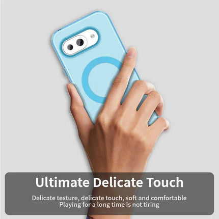 For Google Pixel 9a Case Compatible with MagSafe PC+TPU+PET Anti-Drop Phone Cover