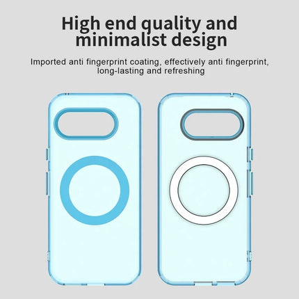 For Google Pixel 9a Case Compatible with MagSafe PC+TPU+PET Anti-Drop Phone Cover