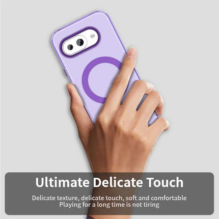 For Google Pixel 9a Case Compatible with MagSafe PC+TPU+PET Anti-Drop Phone Cover