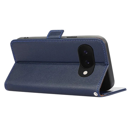 ABEEL For Google Pixel 9a Case Litchi Texture Leather RFID Blocking Phone Cover