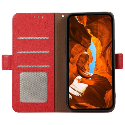 ABEEL For Google Pixel 9a Case Litchi Texture Leather RFID Blocking Phone Cover