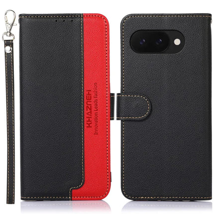 KHAZNEH For Google Pixel 9a Case RFID Blocking Wallet PU Leather Phone Cover - Black
