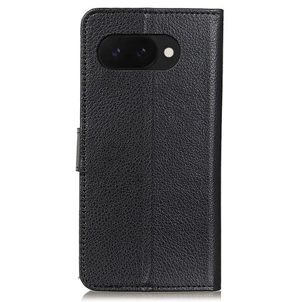 For Google Pixel 9a Wallet Case PU Leather Phone Cover Litchi Texture