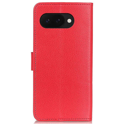 For Google Pixel 9a Wallet Case PU Leather Phone Cover Litchi Texture