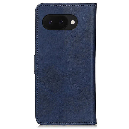 For Google Pixel 9a Stand Wallet Case Cowhide Texture Leather Phone Cover