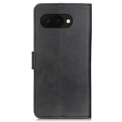 For Google Pixel 9a Stand Wallet Case Cowhide Texture Leather Phone Cover