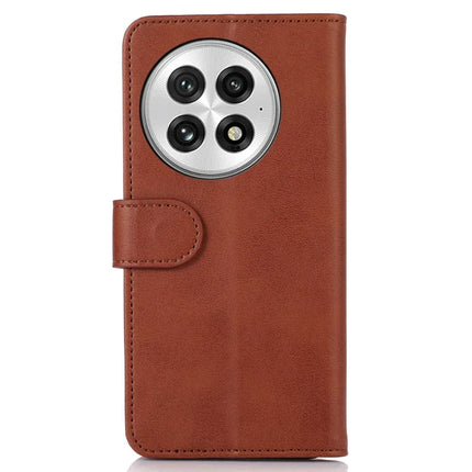 For OnePlus 13 Case Cowhide Texture Leather Wallet Phone Cover with Stand