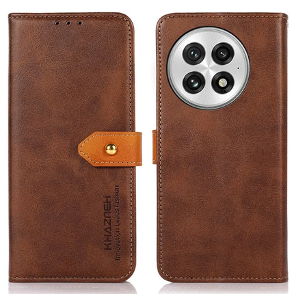 KHAZNEH For OnePlus 13 Wallet Phone Case Stand Leather Flip Cover - Brown