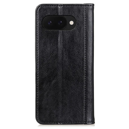 For Google Pixel 9a Stand Case Split Leather Litchi Texture Wallet Phone Cover