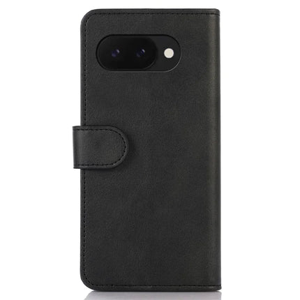 For Google Pixel 9a Case Cowhide Texture Leather Wallet Phone Cover with Stand