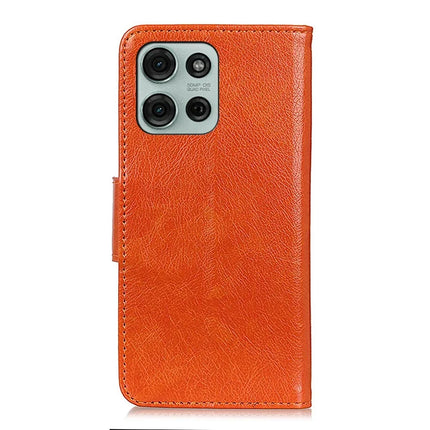 For Motorola Moto G75 5G Case Nappa Texture Split Leather Wallet Phone Cover