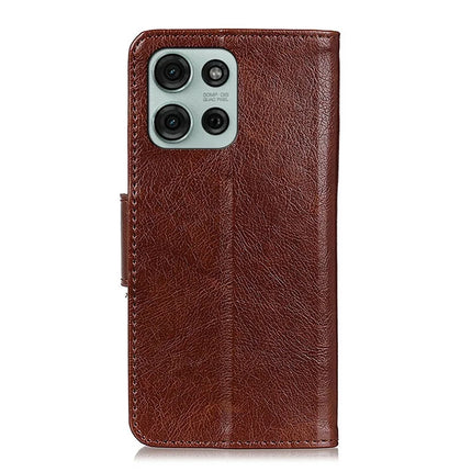 For Motorola Moto G75 5G Case Nappa Texture Split Leather Wallet Phone Cover