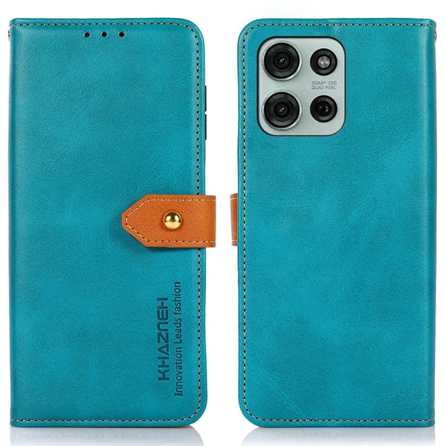 KHAZNEH For Motorola Moto G75 5G Wallet Phone Case Stand Leather Flip Cover - Blue