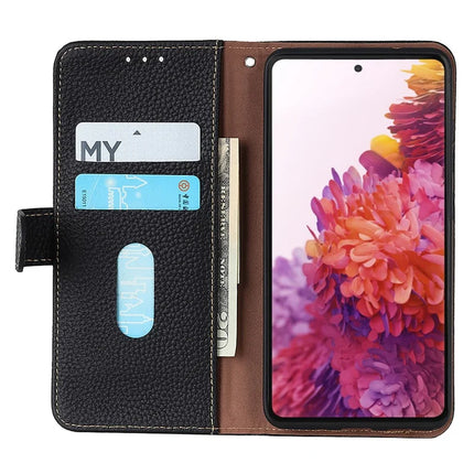 KHAZNEH For OnePlus 13 Phone Case Genuine Cow Leather Flip Cover