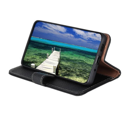 KHAZNEH For OnePlus 13 Phone Case Genuine Cow Leather Flip Cover