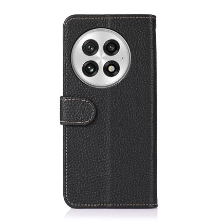 KHAZNEH For OnePlus 13 Phone Case Genuine Cow Leather Flip Cover