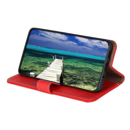 KHAZNEH For OnePlus 13 Phone Case Genuine Cow Leather Flip Cover