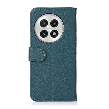 KHAZNEH For OnePlus 13 Phone Case Genuine Cow Leather Flip Cover