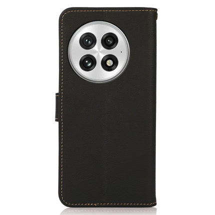 KHAZNEH For OnePlus 13 Case Genuine Cow Leather Wallet Phone Cover